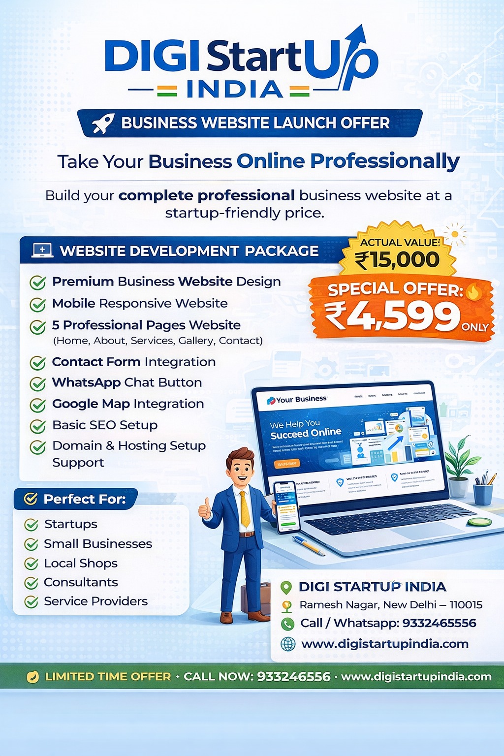 Business website launch offer package