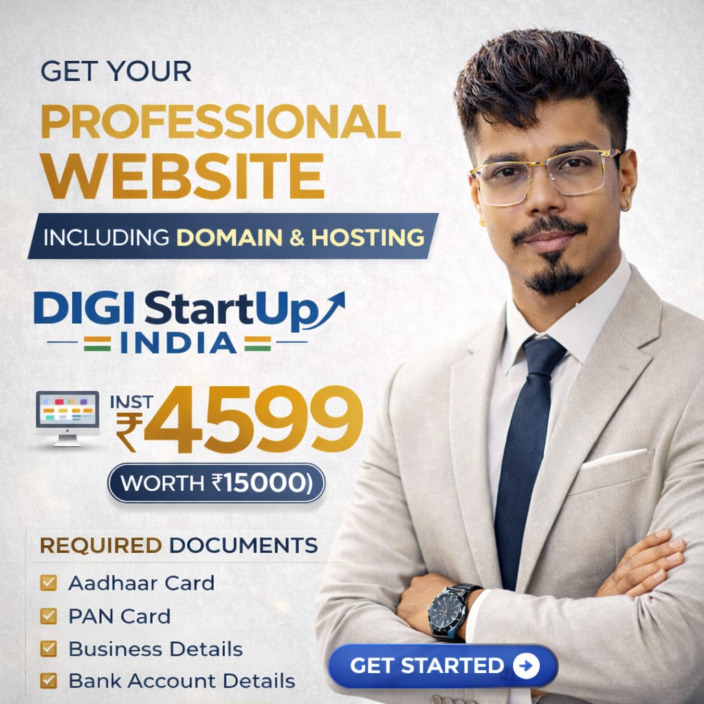 Professional website including domain and hosting package