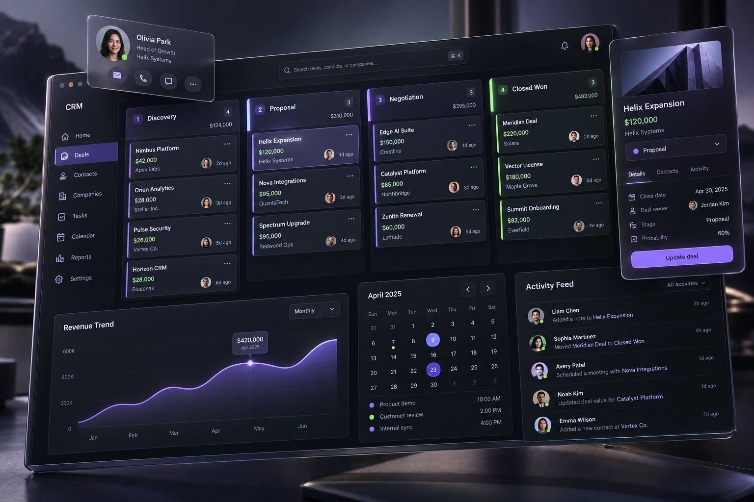Customer records organised into a connected CRM workspace